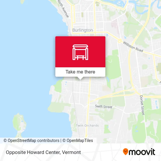 Opposite Howard Center map