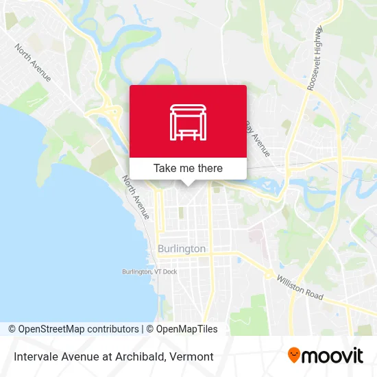 Intervale Avenue at Archibald map