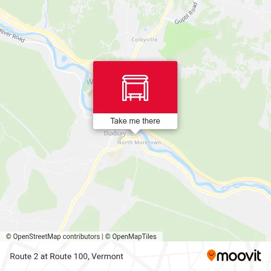 Route 2 at Route 100 map