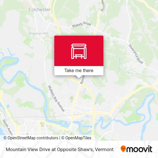 Mapa de Mountain View Drive at Opposite Shaw's