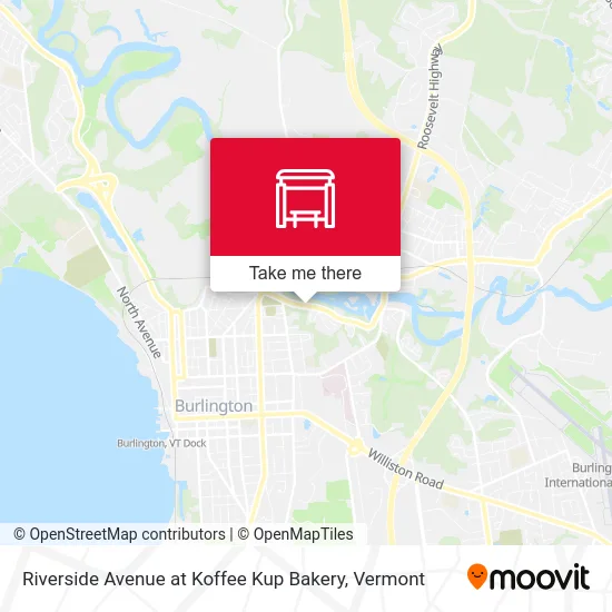Riverside Avenue at Koffee Kup Bakery map
