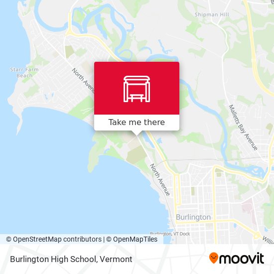 Mapa de Burlington High School