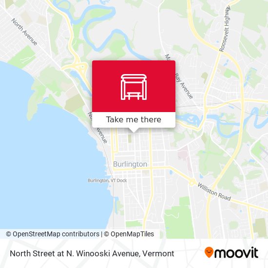 Mapa de North Street at N. Winooski Avenue