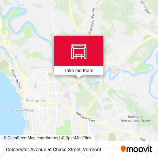 Colchester Avenue at Chase Street map