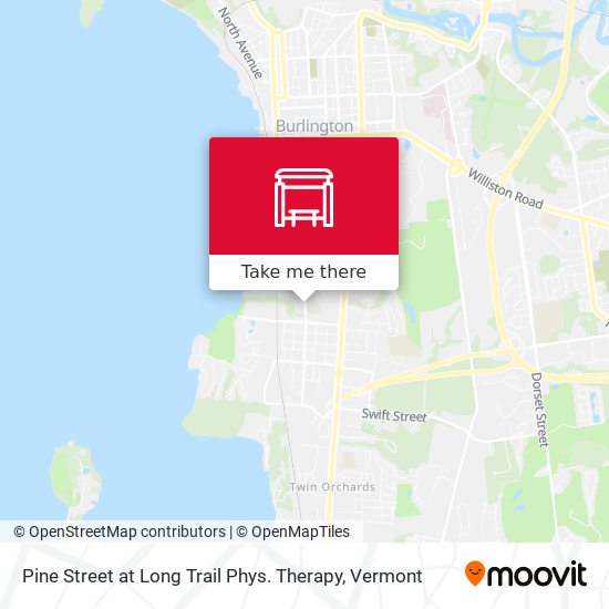 Pine Street at Long Trail Phys. Therapy map