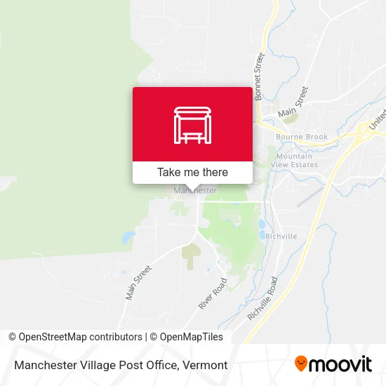 Manchester Village Post Office map