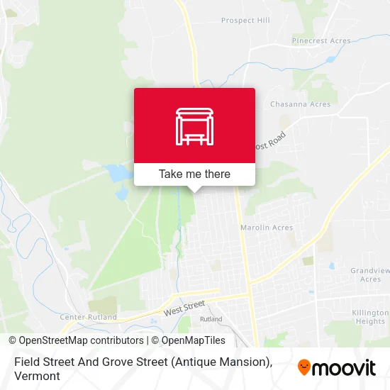 Field Street And Grove Street (Antique Mansion) map
