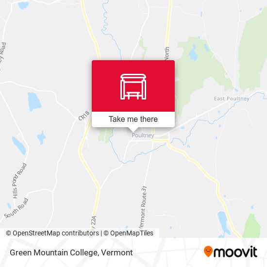 Mapa de Green Mountain College