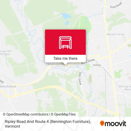 Ripley Road And Route 4 (Bennington Furniture) map