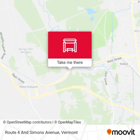 Route 4 And Simons Avenue map