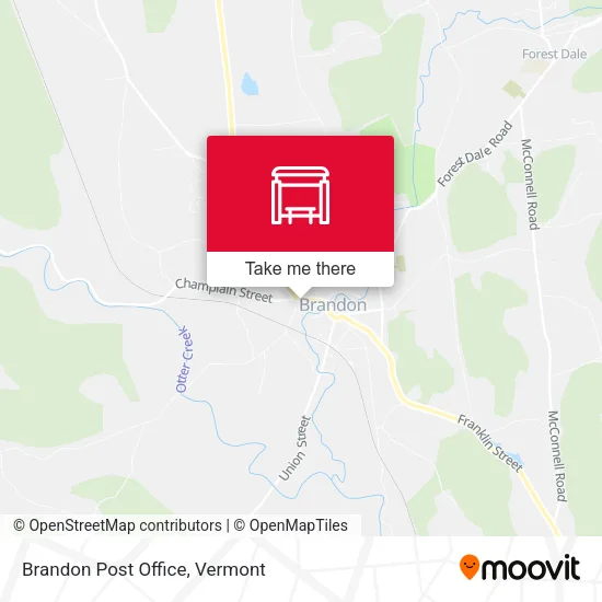 Brandon Post Office map