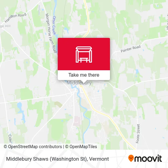 Middlebury Shaws (Washington St) map