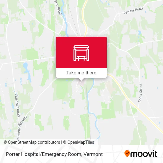 Porter Hospital/Emergency Room map