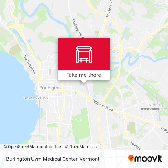 Mapa de Burlington Uvm Medical Center