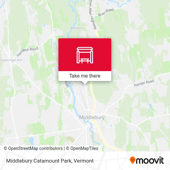 Middlebury Catamount Park map