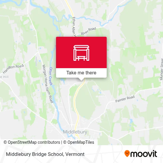 Middlebury Bridge School map