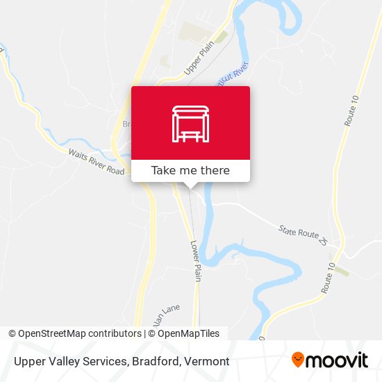 Mapa de Upper Valley Services, Bradford