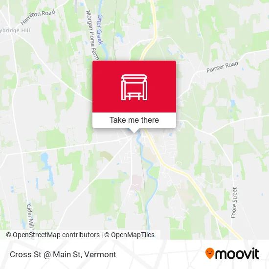 Cross St @ Main St map