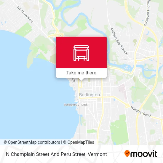 N Champlain Street And Peru Street map