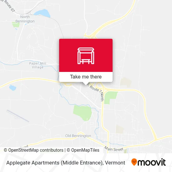 Applegate Apartments (Middle Entrance) map