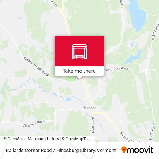 Mapa de Ballards Corner Road / Hinesburg Library