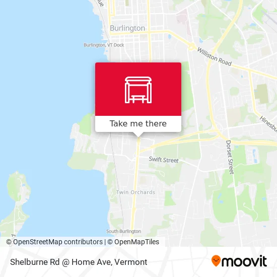 Shelburne Rd @ Home Ave map