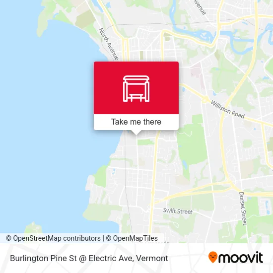 Burlington Pine St @ Electric Ave map