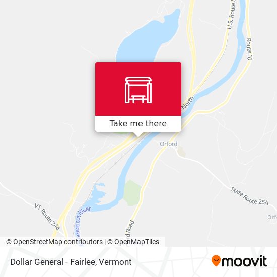 Mapa de Dollar General - Fairlee