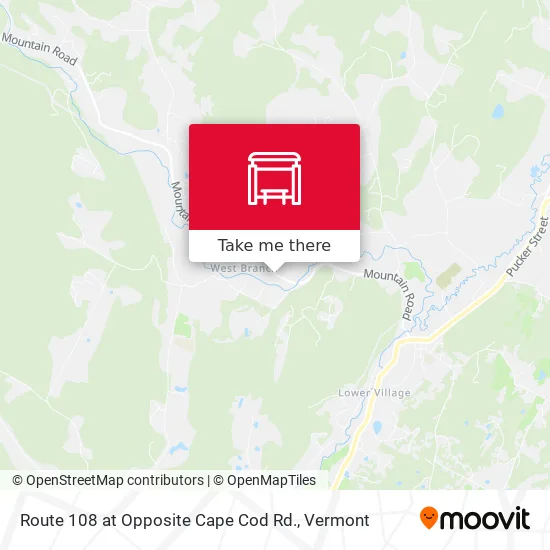 Route 108 at Opposite Cape Cod Rd. map