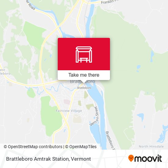 Mapa de Brattleboro Amtrak Station