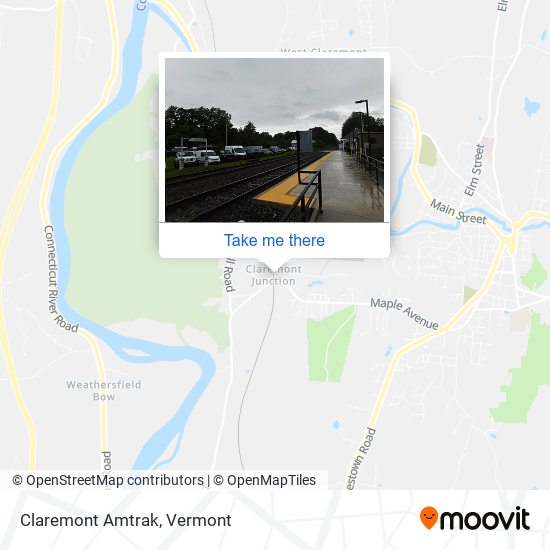 Mapa de Claremont Amtrak