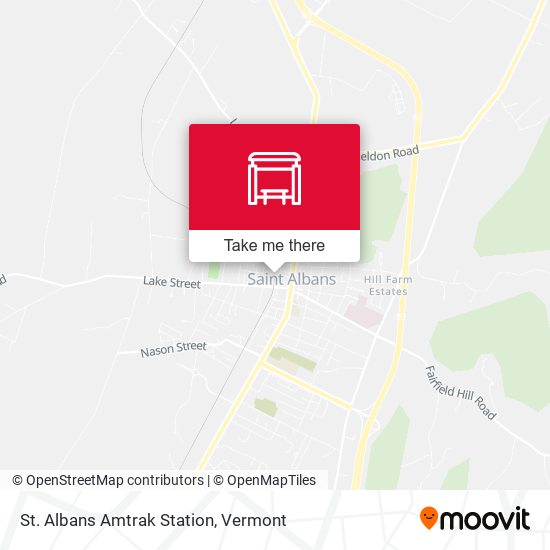 St. Albans Amtrak Station map