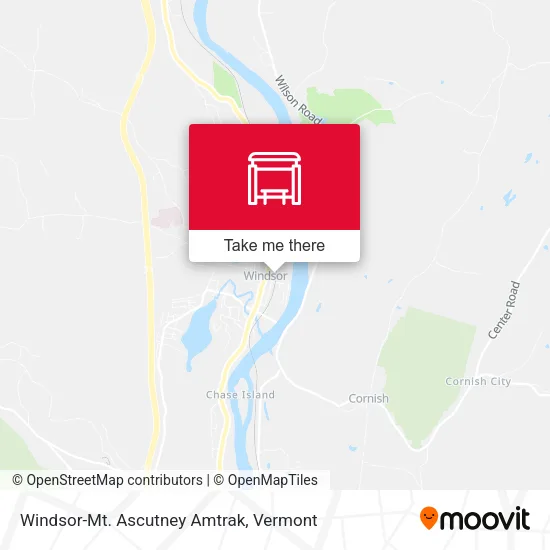 Mapa de Windsor-Mt. Ascutney Amtrak