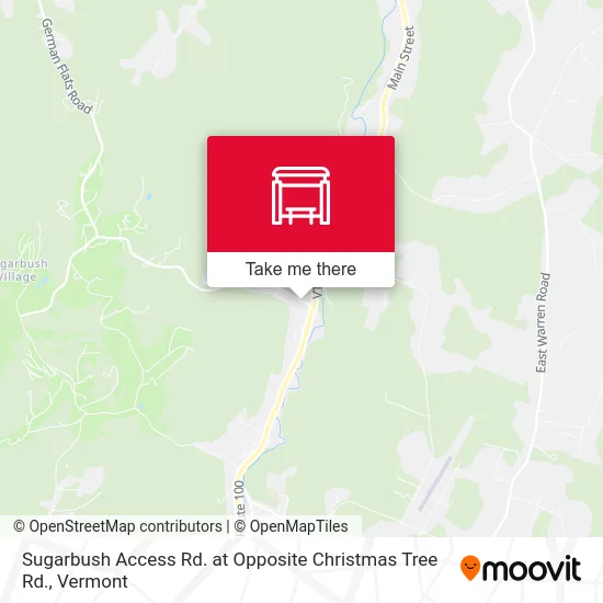 Sugarbush Access Rd. at Opposite Christmas Tree Rd. map