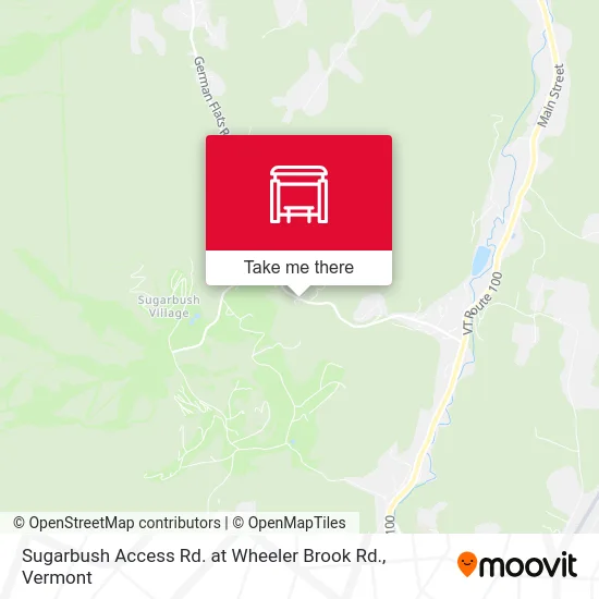Sugarbush Access Rd. at Wheeler Brook Rd. map