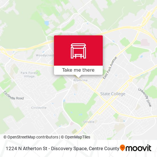 1224 N Atherton St - Discovery Space map