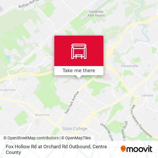 Mapa de Fox Hollow Rd at Orchard Rd Outbound
