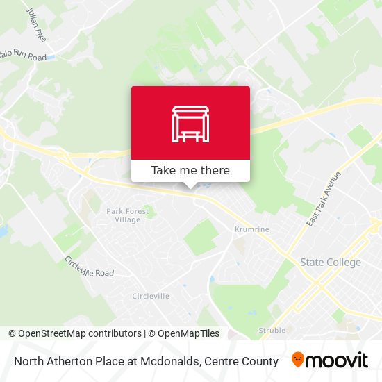 North Atherton Place at Mcdonalds map