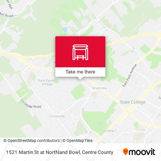 1521 Martin St at Northland Bowl map
