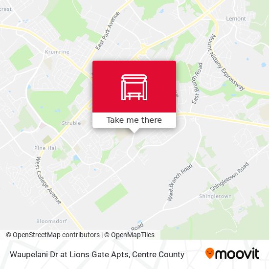 Mapa de Waupelani Dr at Lions Gate Apts