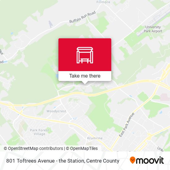 Mapa de 801 Toftrees Avenue - the Station