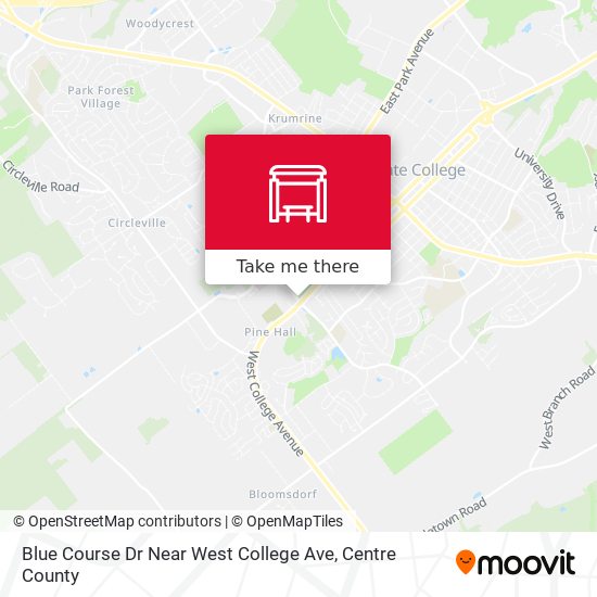 Blue Course Dr Near West College Ave map