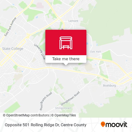 Opposite 501 Rolling Ridge Dr map