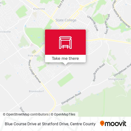 Blue Course Drive at Stratford Drive map