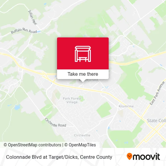 Colonnade Blvd at Target/Dicks map