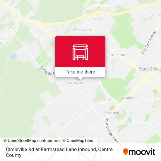 Circleville Rd at Farmstead Lane Inbound map