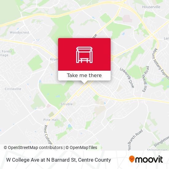 Mapa de W College Ave at N Barnard St