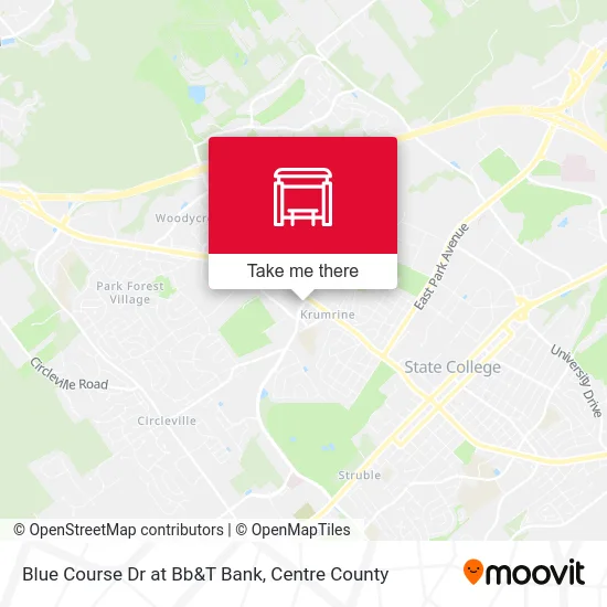 Blue Course Dr at Bb&T Bank map