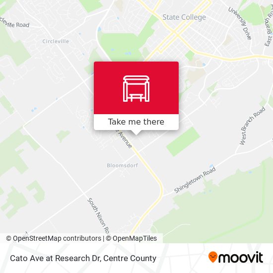 Cato Ave at Research Dr map