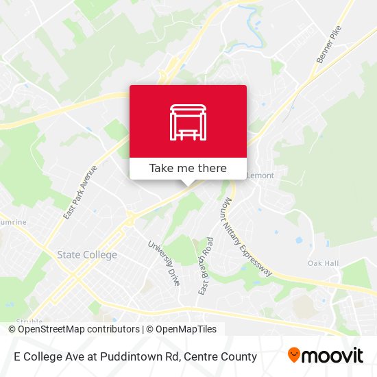 Mapa de E College Ave at Puddintown Rd